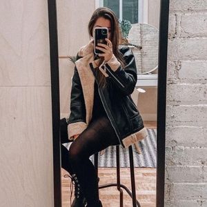 Sherpa biker jacket